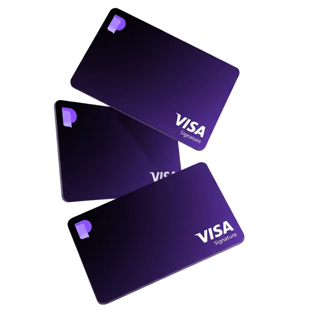 Three Pocket Visa Signature cards
